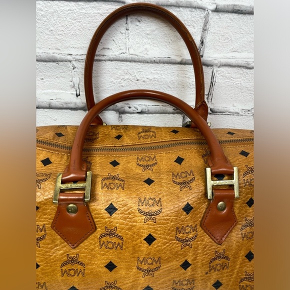 MCM Visetos Boston Medium Vintage Leather Handbag MCM München - Picture 9 of 16